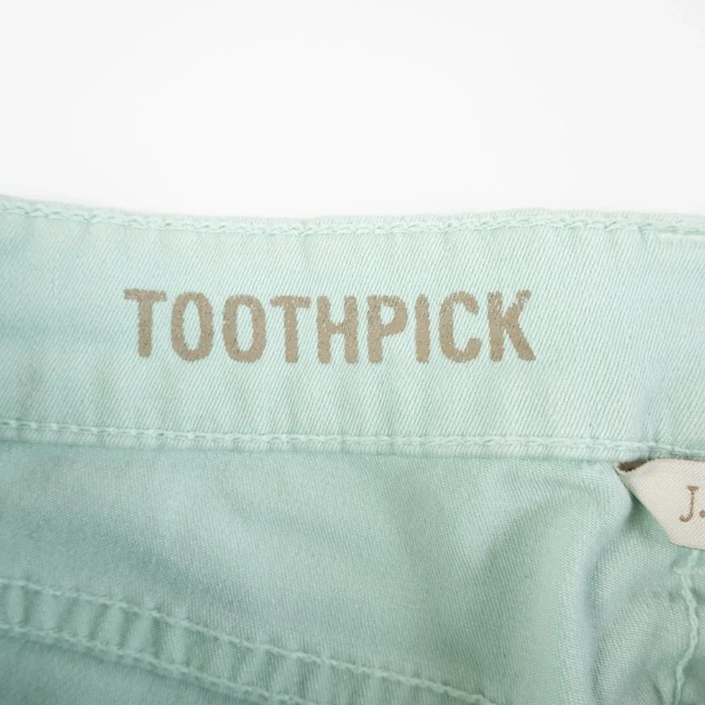 J. CREW Toothpick mint green ankle jeans size 28